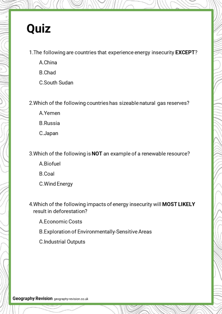 Resource Management_ Energy - Quiz