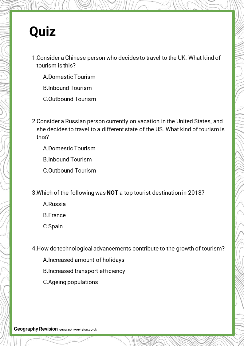 tourism grade 10 term 3 questions and answers