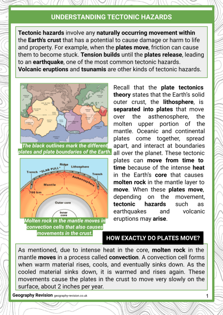 A-Level Tectonic Hazards Sample