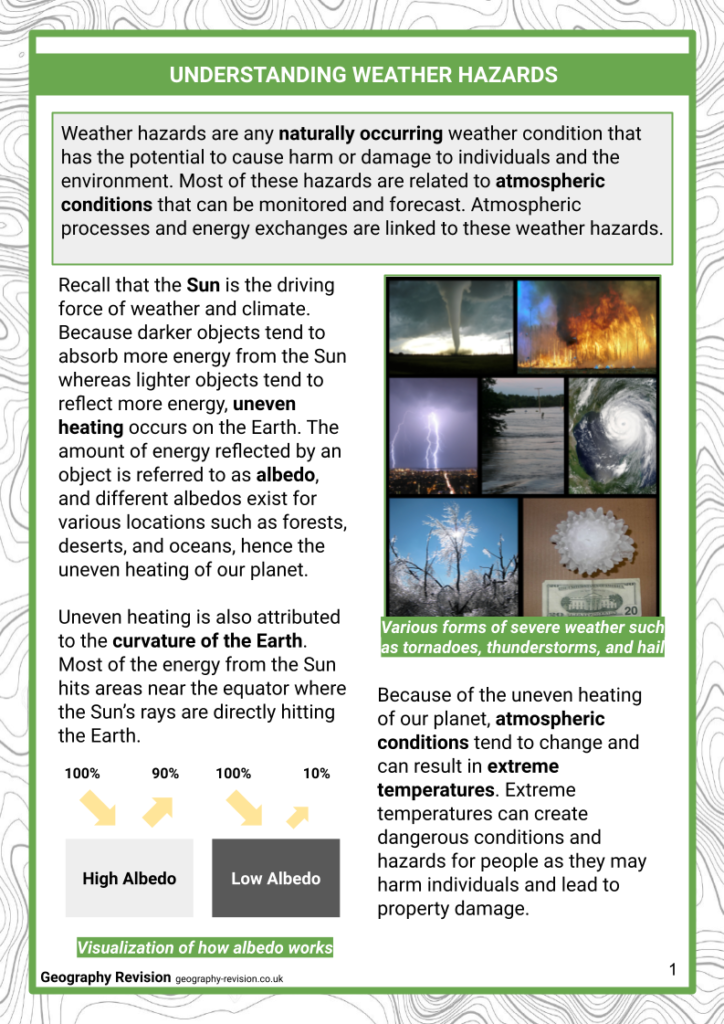 Weather Hazards - Revision Notes (1)
