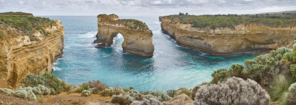 Island archway on the Great Ocean Road in Victoria is a prime example of marine processes and erosion